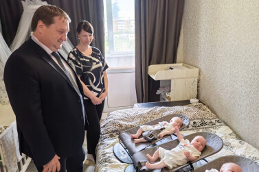 В семье участника СВО родилась тройня