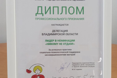 Социальный проект «Мама 18 минус» отметили на федеральном уровне