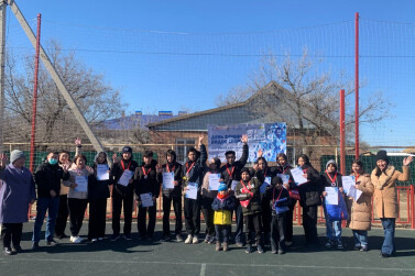 В Яшкуле состоялся забег, посвященный Году семьи и 10-й годовщине XXII Олимпийских зимних игр 